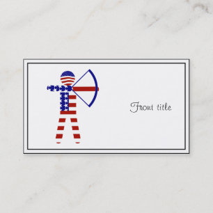 USA Patriotic ARCHERY Business Card