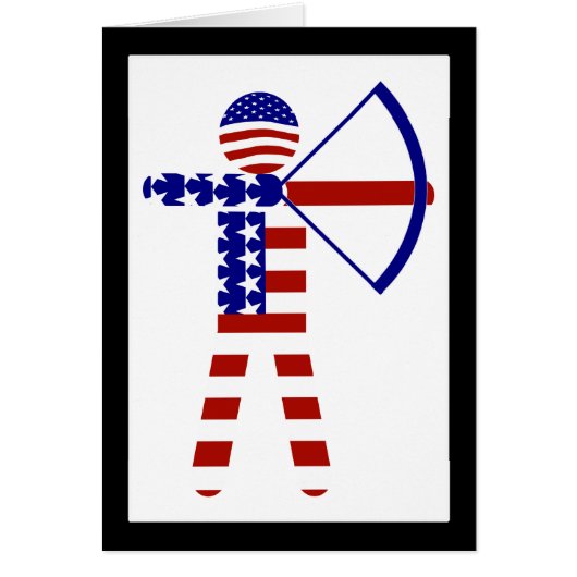 USA Patriotic ARCHERY  Cards (Front)