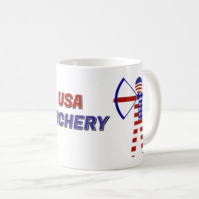 USA Patriotic Archery Coffee Mug (Front Right)