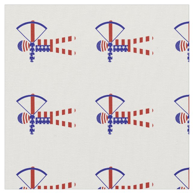 USA Patriotic ARCHERY  Fabric (Close Up)