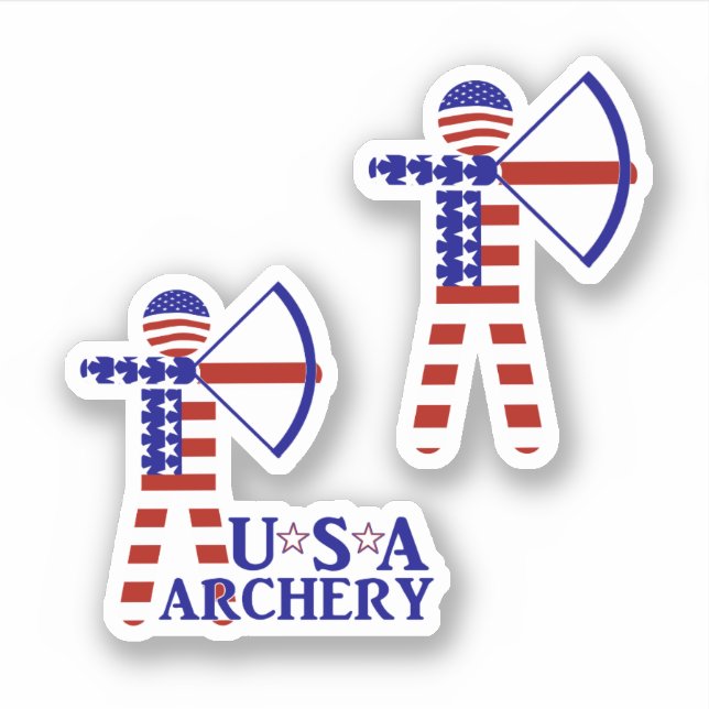 USA Patriotic Archery  Sticker (Front)