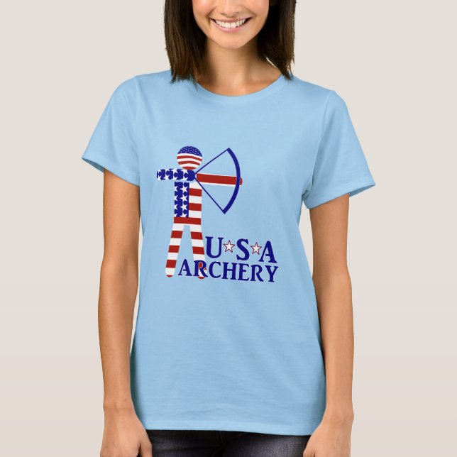 USA Patriotic ARCHERY  T-Shirt (Front)