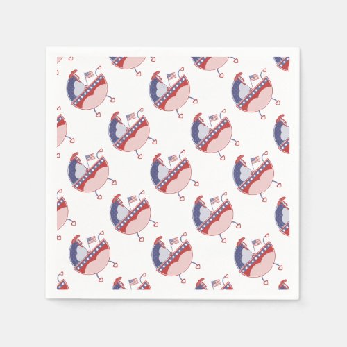 USA Patriotic Baby Carriage Napkins