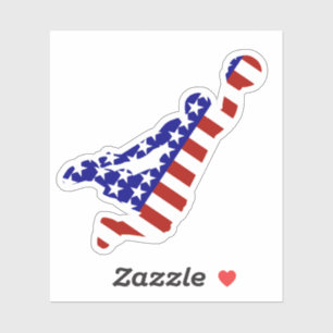 USA Patriotic BASKETBALL Sticker