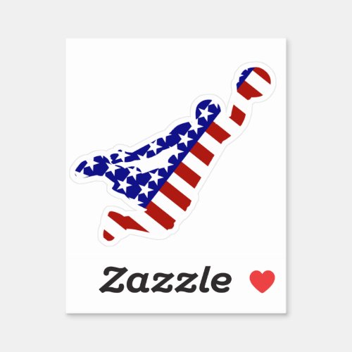 USA Patriotic BASKETBALL Sticker