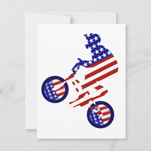 USA Patriotic Biking BMX Invitation