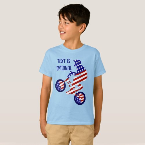 USA Patriotic Biking BMX T_Shirt