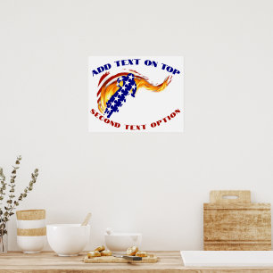USA Patriotic BMX / DIRT BIKING Poster