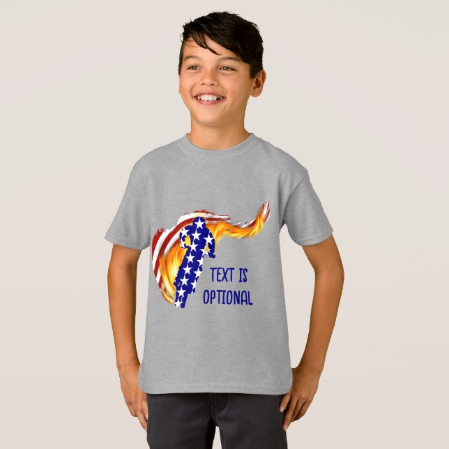 USA Patriotic BMX / DIRT BIKING   T-Shirt (Front Full)