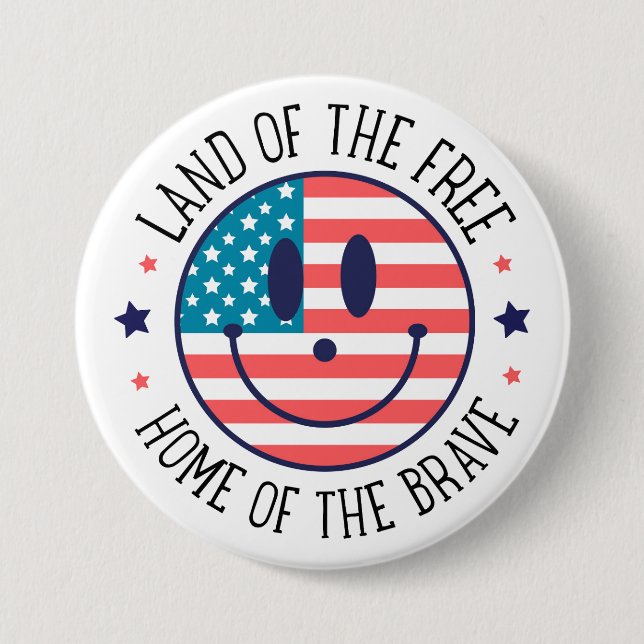 USA Patriotic  Button (Front)