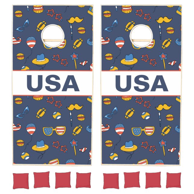 USA Patriotic Cornhole Set (Set)