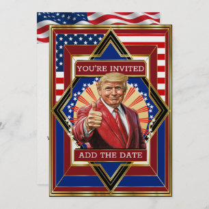 USA Patriotic Deco  Invitation