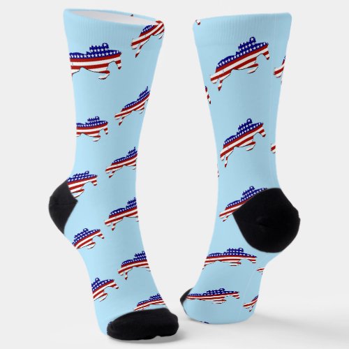 USA Patriotic Equestrian  Socks