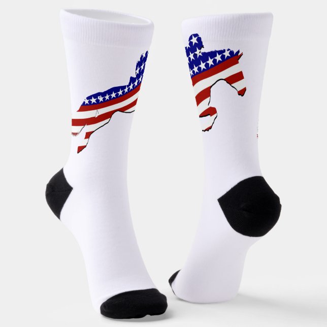 USA Patriotic Equestrian  Socks (Angled)