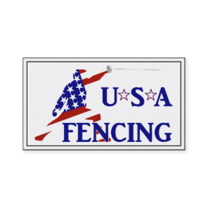 USA Patriotic Fencing En Garde Sports Business Card