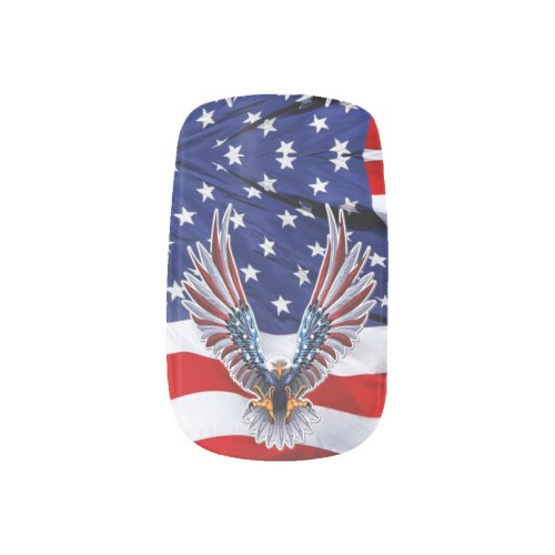 USA Patriotic Flag CBDOilPrincess  Minx Nail Art