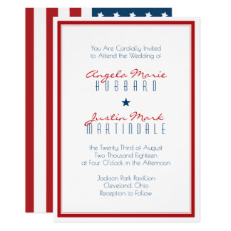 July 4th Wedding Invitations & Announcements Zazzle