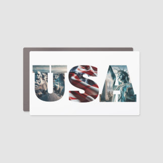 USA Patriotic Iconic American Images Car Magnet