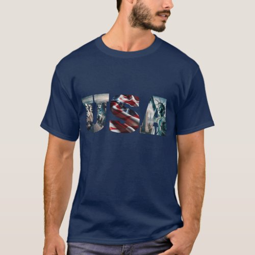 USA Patriotic Iconic American Images T_Shirt