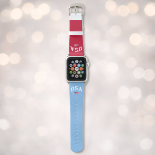 USA Patriotic Independence Day American Flag Apple Watch Band