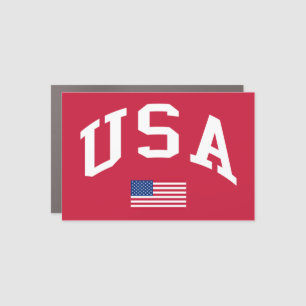 USA Patriotic Independence Day American Flag Car Magnet