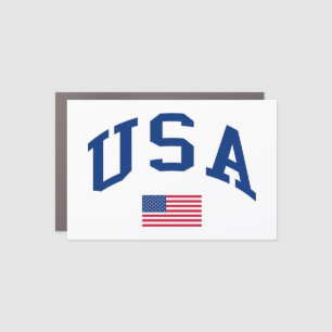 USA Patriotic Independence Day American Flag Car Magnet