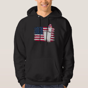 USA Patriotic Llama US Flag Alpaca 4th Of July Hoodie