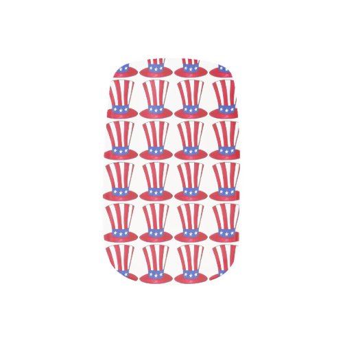 USA Patriotic Love Uncle Sam American Flag Stars Minx Nail Wraps