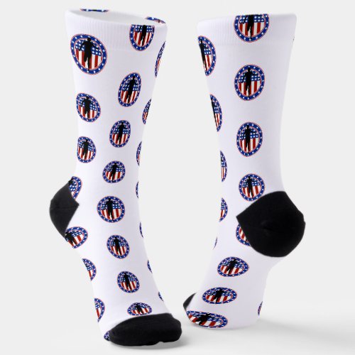 USA Patriotic MARATHON  RELAY RUN Socks