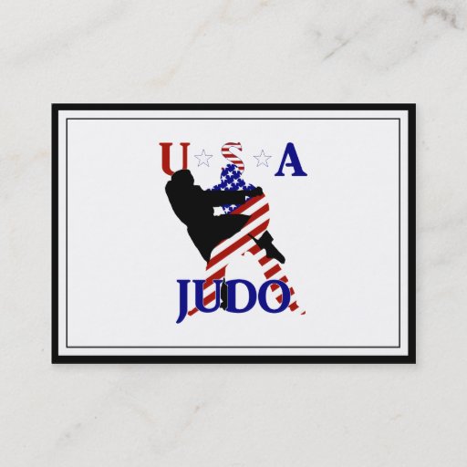 Customizable USA Judo Business Cards