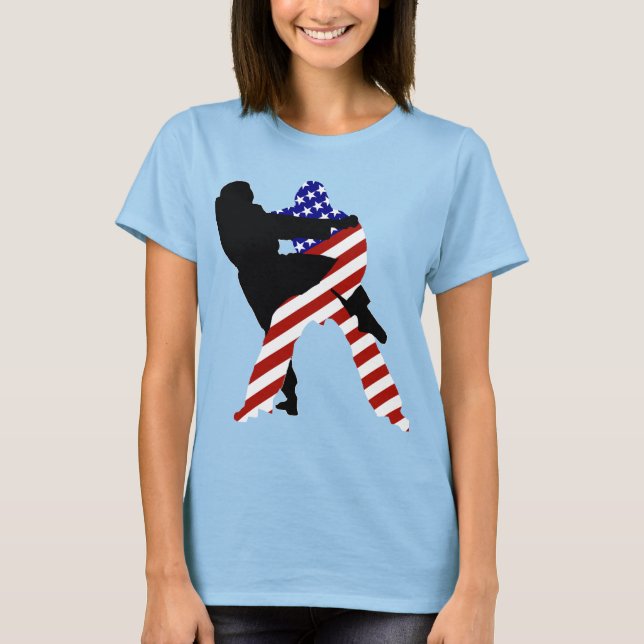 USA Patriotic Martial Arts JUDO T-Shirt (Front)