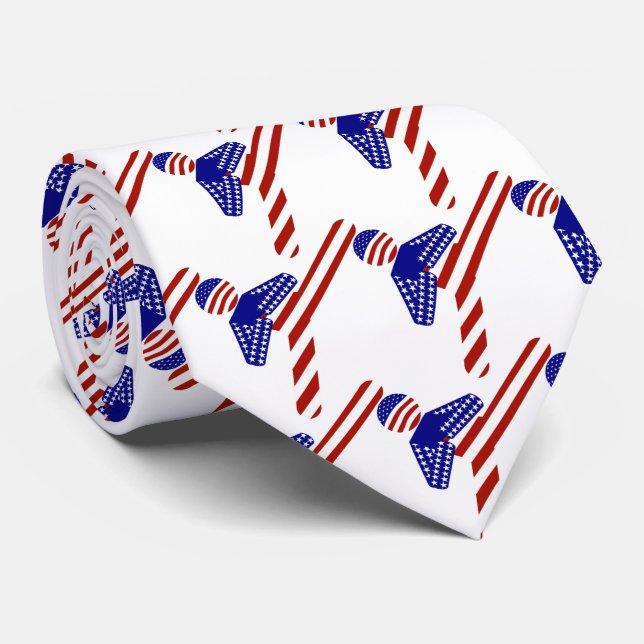 USA Patriotic Martial Arts TAEKWONDO  Neck Tie (Rolled)