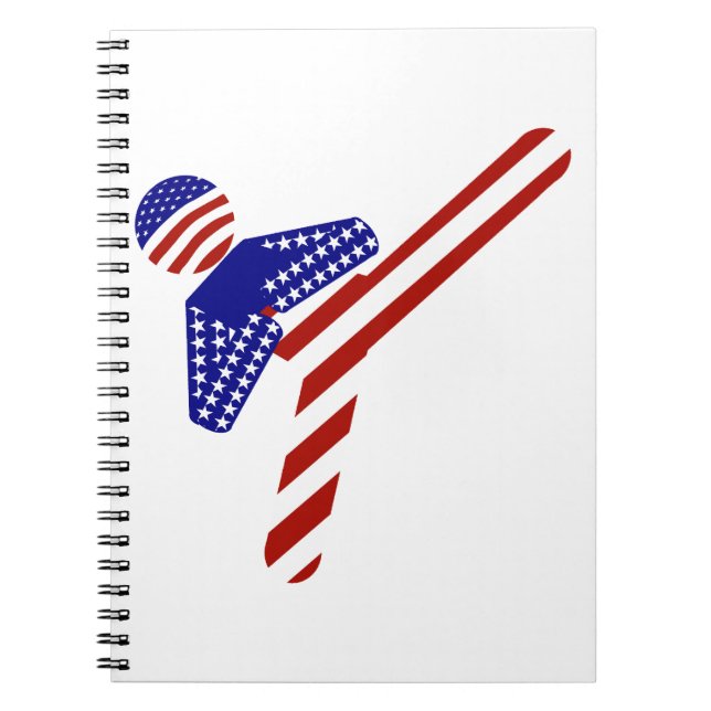 USA Patriotic Martial Arts TAEKWONDO  Notebook (Front)