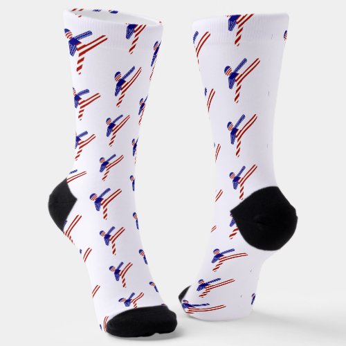 USA Patriotic Martial Arts TAEKWONDO  Socks