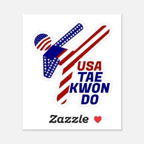 USA Patriotic Martial Arts TAEKWONDO  Sticker