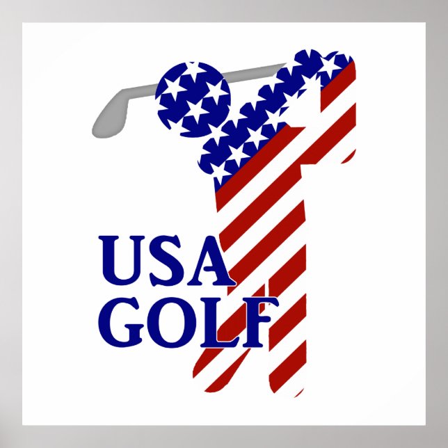 USA Patriotic MEN'S GOLF Poster (Front)