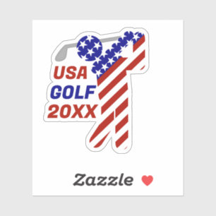 USA Patriotic MEN'S GOLF Sticker