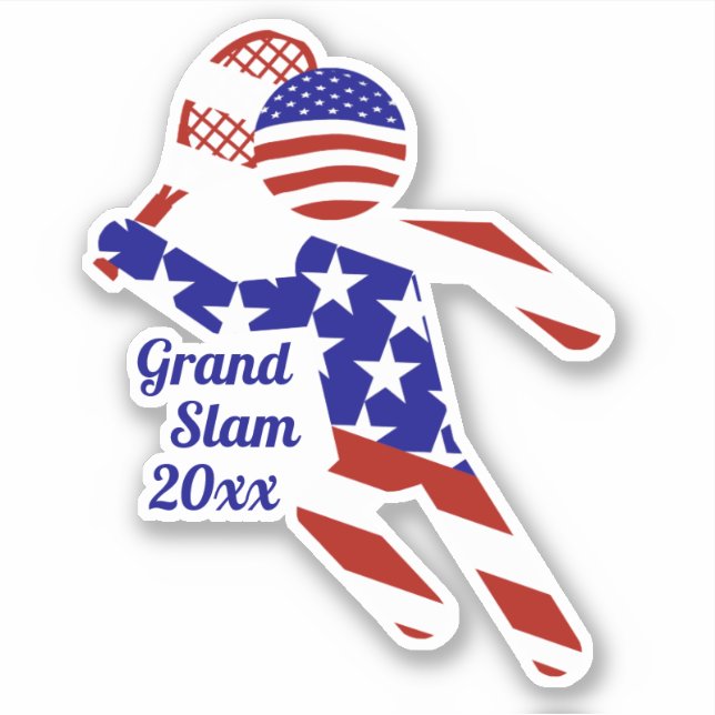USA Patriotic MEN'S TENNIS Sticker (Front)