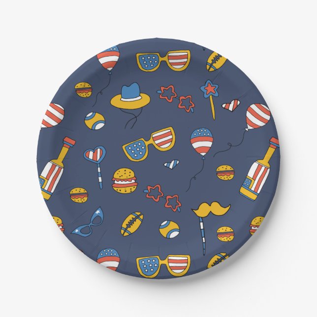 USA Patriotic Paper Plate (Front)