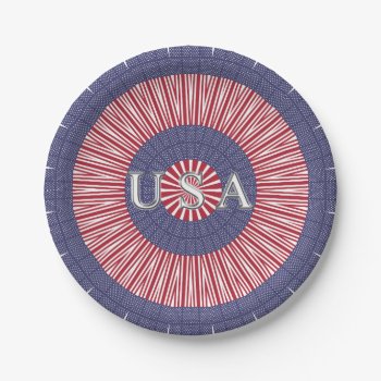 Usa Patriotic Paper Plate by usadesignstore at Zazzle