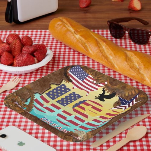 USA Patriotic  Paper Plates