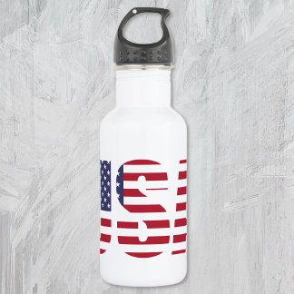 USA Patriotic Personalized 18oz. Stainless Steel Water Bottle