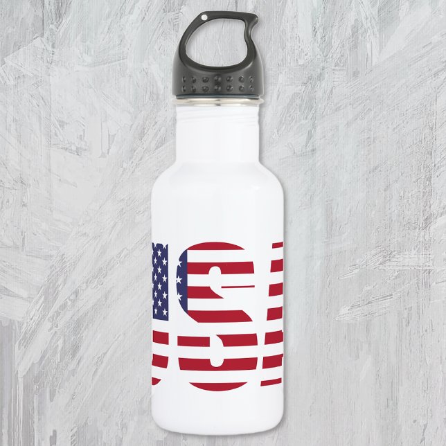 USA Patriotic Personalized 18oz.  Stainless Steel Water Bottle (Creator Uploaded)
