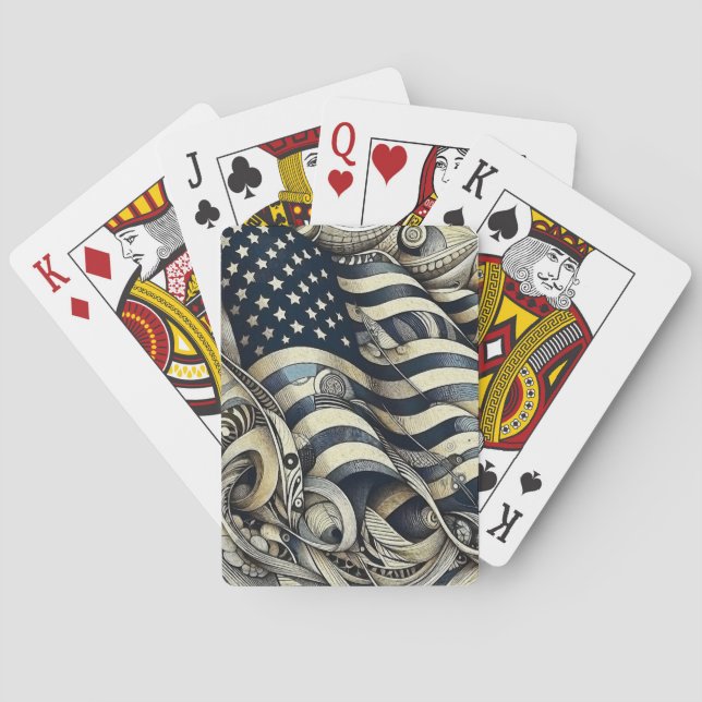 USA Patriotic Pride Poker Cards (Back)