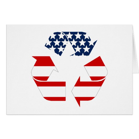 USA Patriotic Recycling Symbol Cards (Front Horizontal)