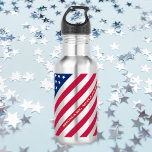 USA Patriotic Red Blue Stars Stripes Water Bottle<br><div class="desc">The all American, Stars and Stripes, Old Glory, Star-Spangled Banner, USA flag, red blue white, custom, personalized, name monogram / initials, cool, stylish, lightweight, durable, crack proof, spill proof, stainless steel water bottle, to show your pride, patriotism, love. To customize, simply enter your name / family name / company name...</div>