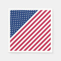 USA Patriotic Red Stripes Stars Flag Paper Napkin