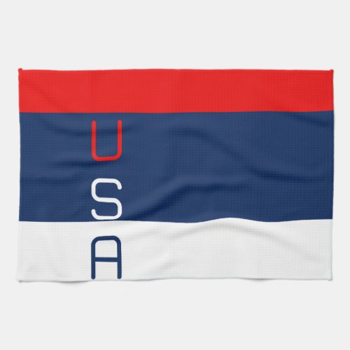 USA Patriotic Red White and Blue Kitchen Towel