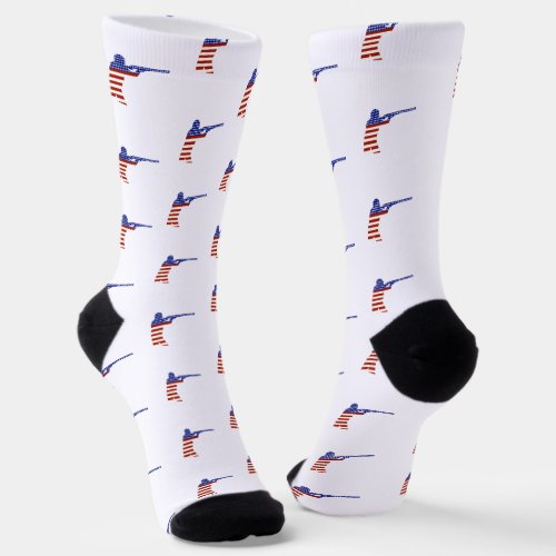 USA Patriotic Rifle Shooting Socks