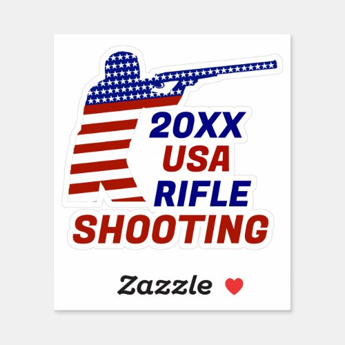 USA Patriotic Rifle Shooting Sticker